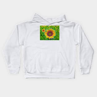 Sunflower field Kids Hoodie